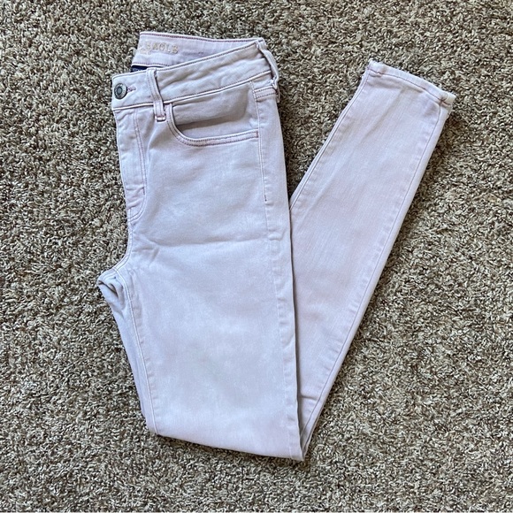 American Eagle Outfitters Denim - American Eagle Faded Light Pale Pink Hi-Rise Jegging, size 8 Long